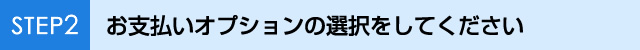 お支払いオプションの選択をしてください